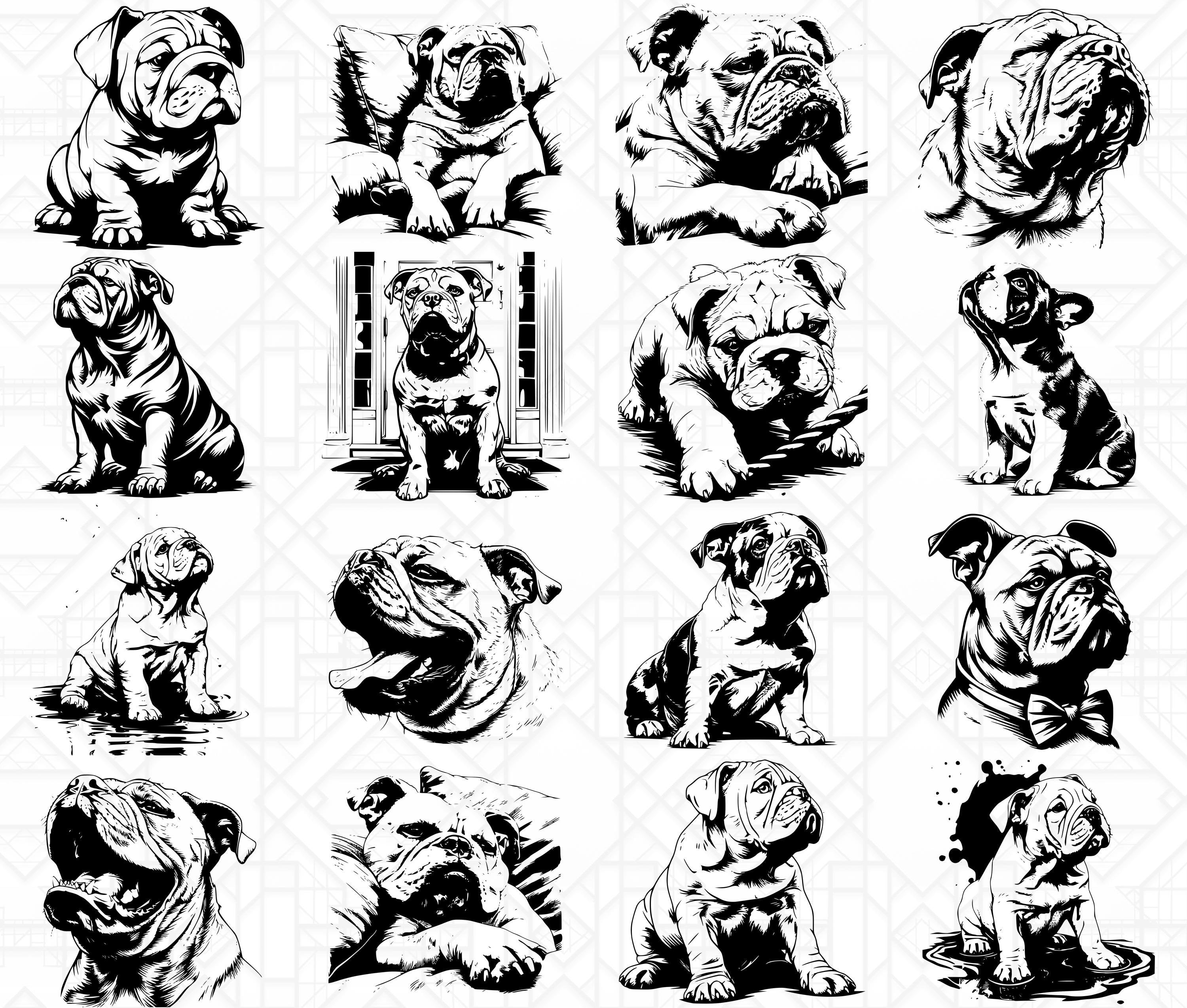 Bulldog Dog SVG Bundle - CraftNest - Digital Crafting and Art