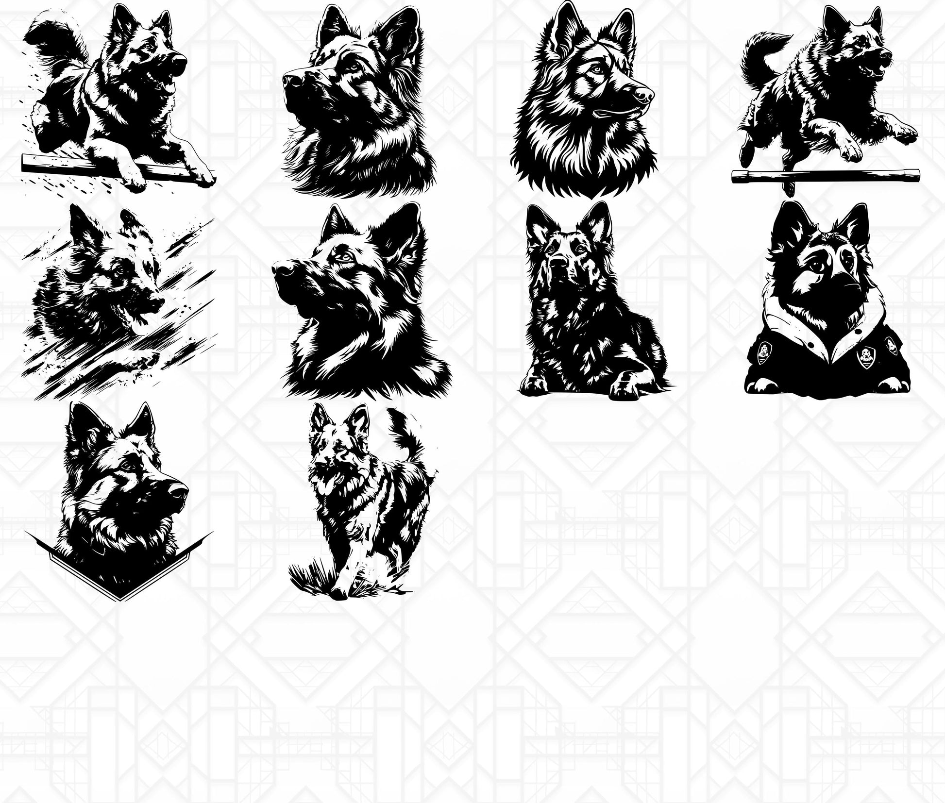 German Shepherd SVG Bundle - CraftNest - Digital Crafting and Art