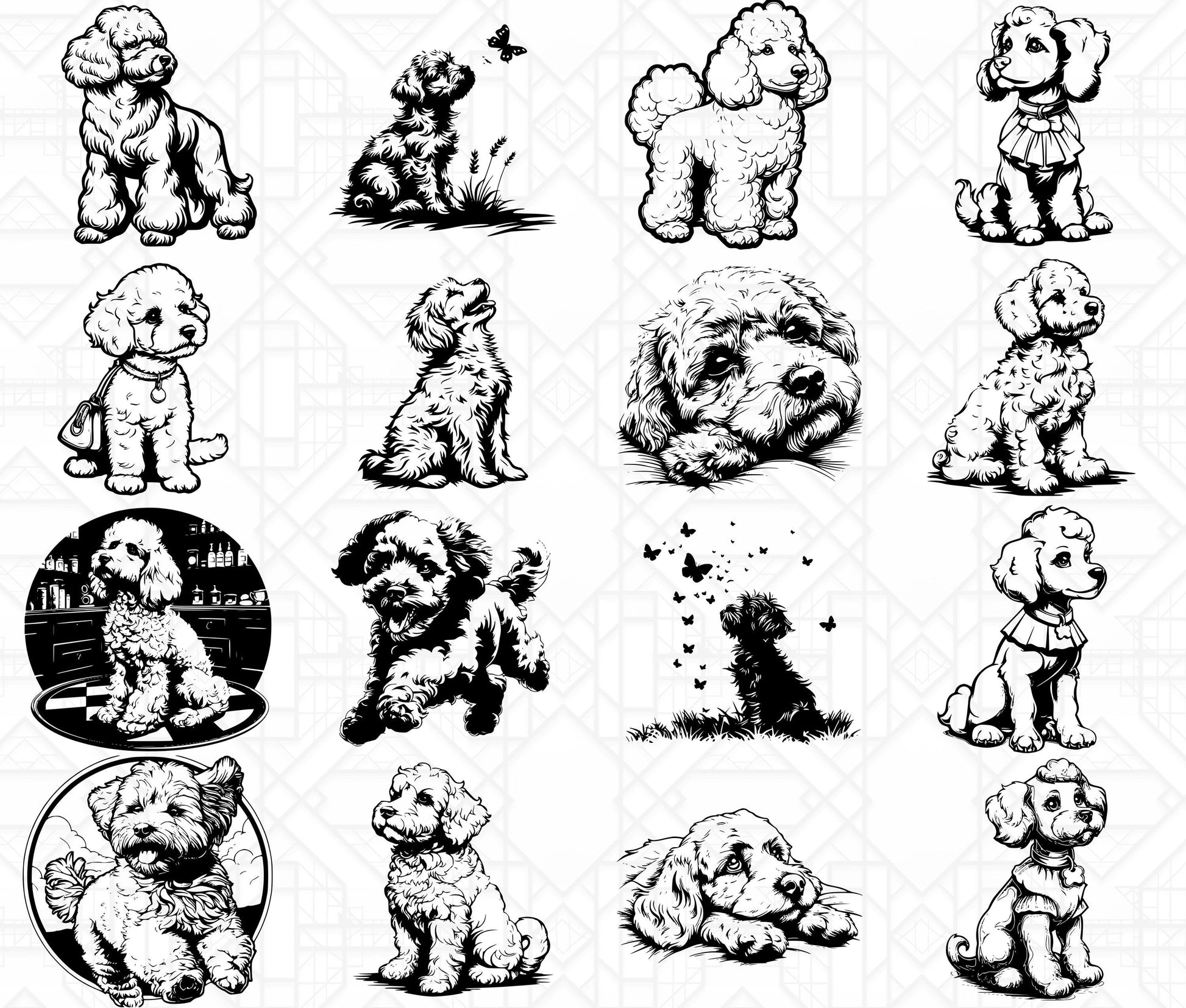 Poodle Dog SVG Bundle - CraftNest - Digital Crafting and Art