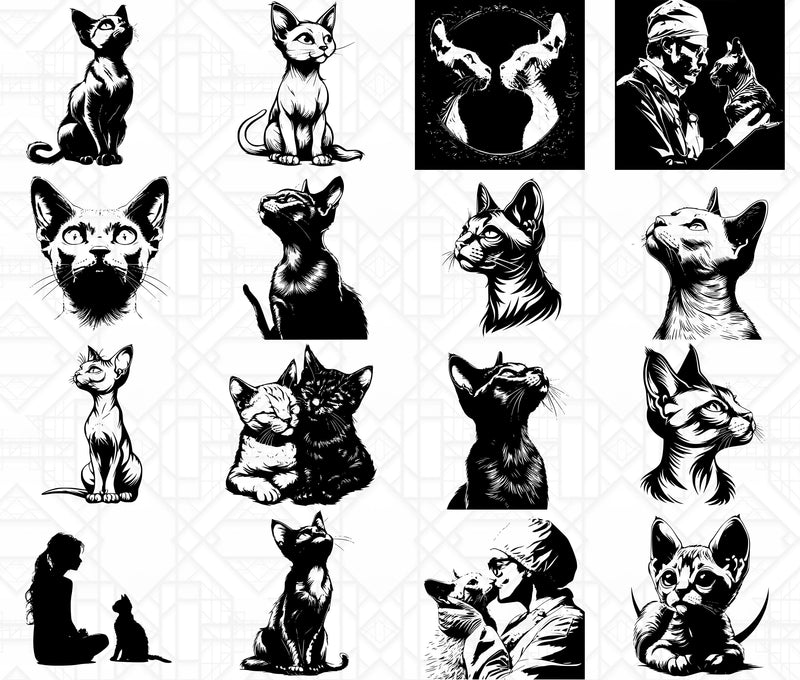 Sphynx Cats SVG Bundle - CraftNest - Digital Crafting and Art