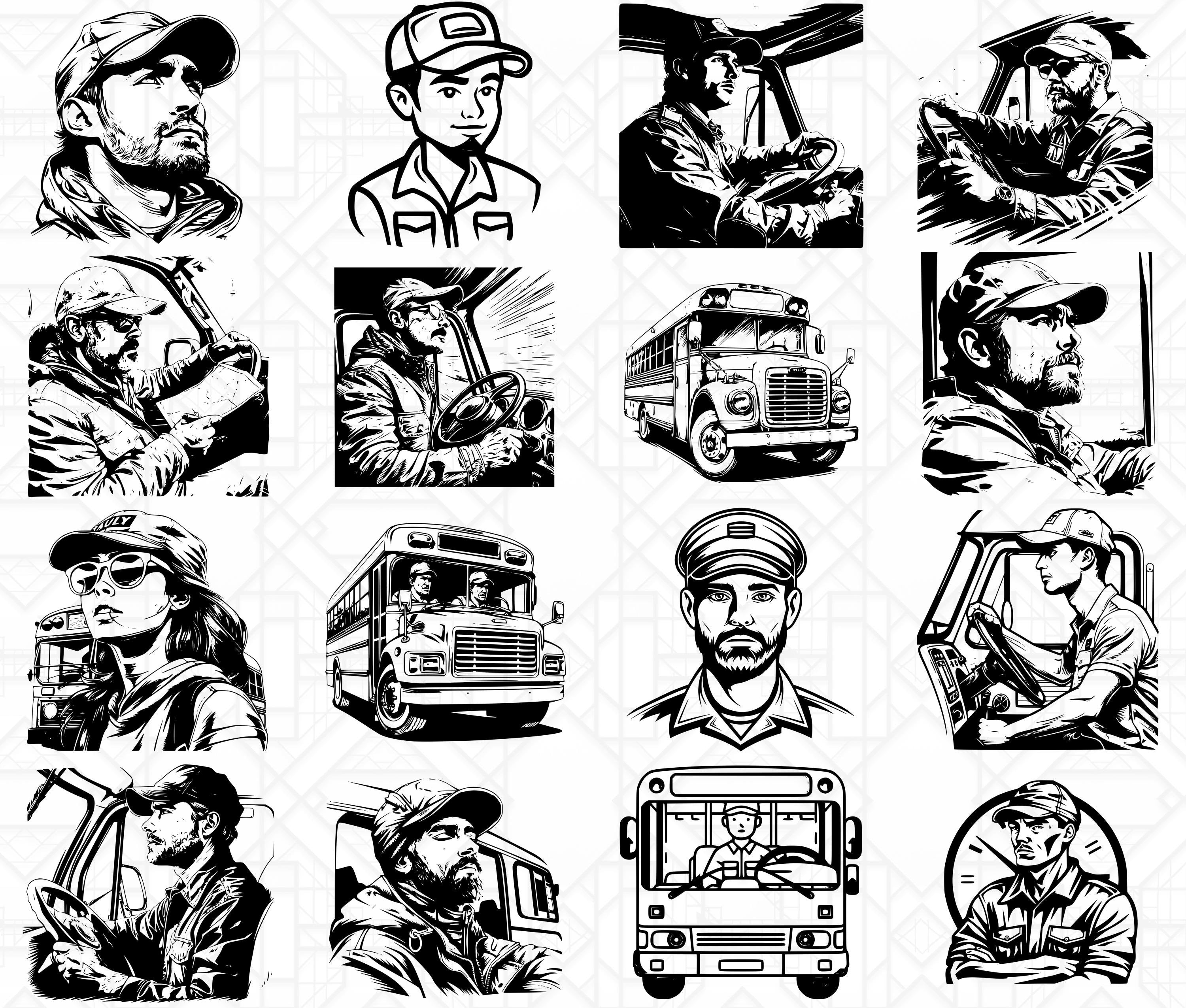 Bus Driver SVG Bundle - CraftNest - Digital Crafting and Art