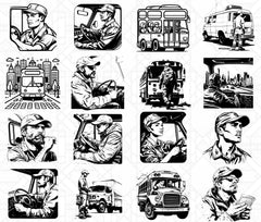 Bus Driver SVG Bundle - CraftNest - Digital Crafting and Art