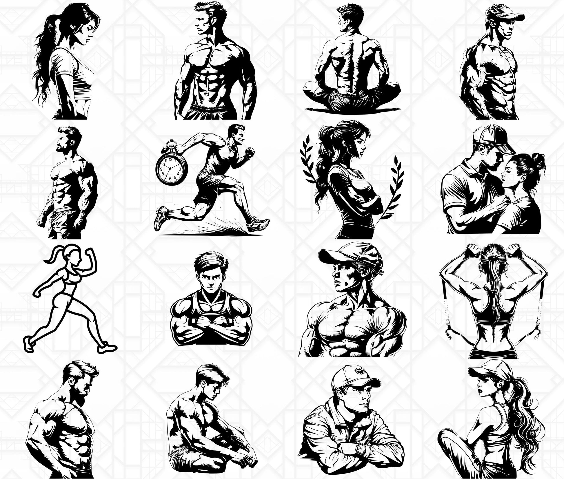 Fitness Trainer SVG Bundle - CraftNest - Digital Crafting and Art