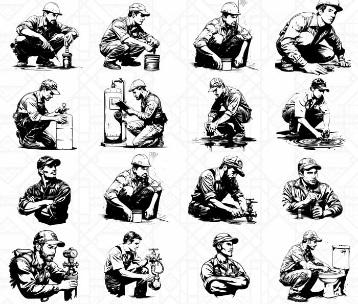 Plumbers Vector File Plumber SVG Bundle