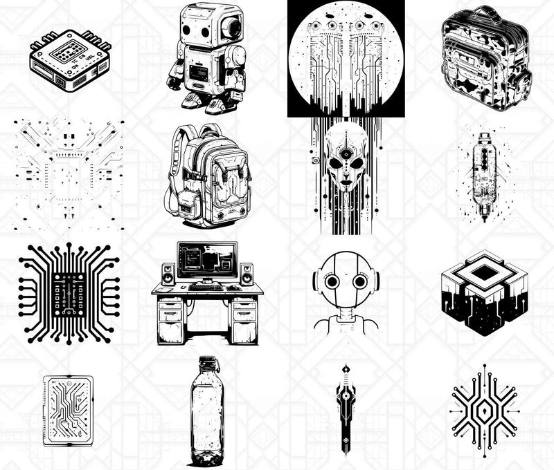 Cyberpunk Back To School SVG Bundle - CraftNest - Digital Crafting and Art