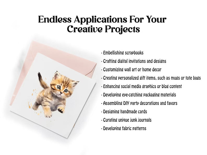 Cute Kittens Clipart - CraftNest