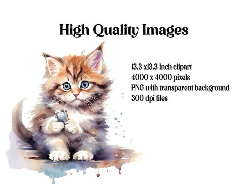 Cute Kittens Clipart - CraftNest