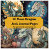 Moon Dragons Junk Journal Pages