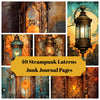 Steampunk Laternen Junk Journalseiten