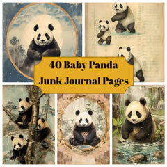 Baby Panda Junk Journal Pages - CraftNest