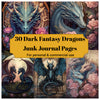 Dark Fantasy Dragons Junk Journal Pages