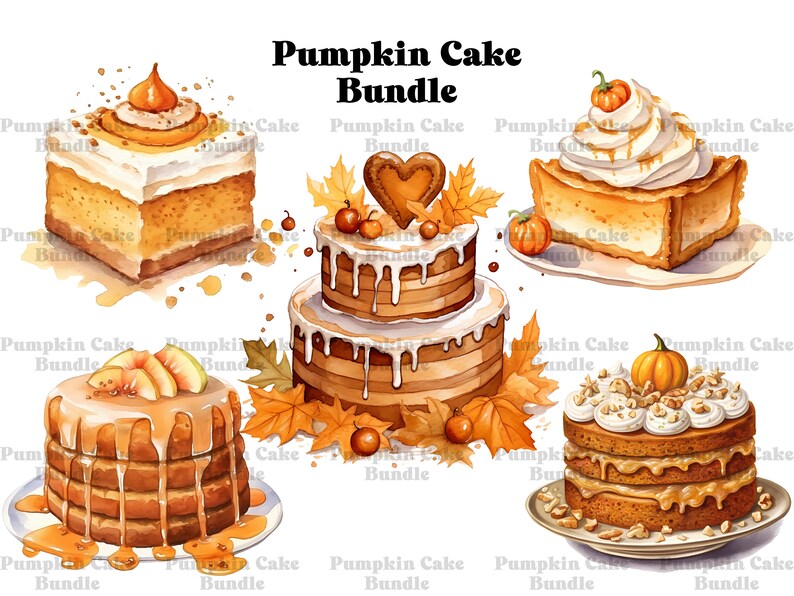 Pumpkin Cake Clipart - CraftNest