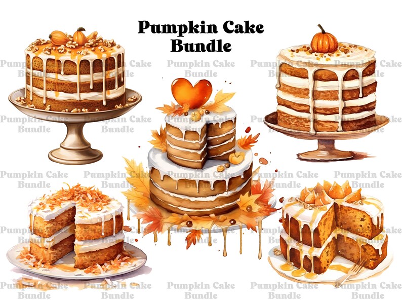 Pumpkin Cake Clipart - CraftNest