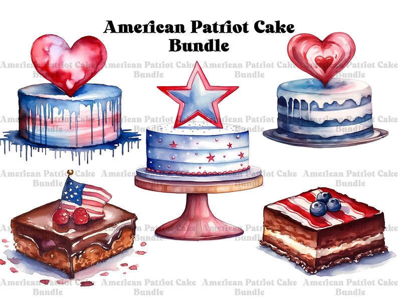 American Patriot Cakes Clipart - CraftNest