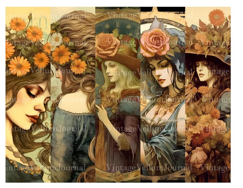 Flower Witches Junk Journal Pages - CraftNest - Digital Crafting and Art