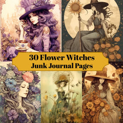 Flower Witches Junk Journal Pages - CraftNest - Digital Crafting and Art