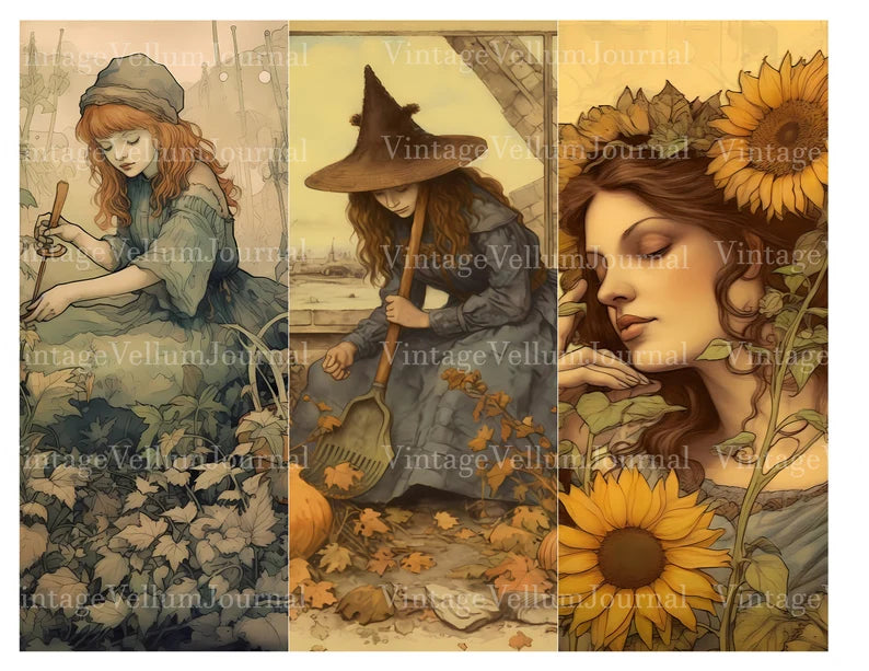 Garden Witches Junk Journal Pages - CraftNest - Digital Crafting and Art