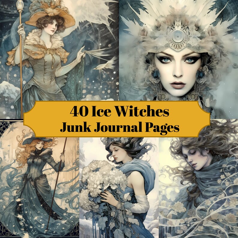 Ice Witches Junk Journal Pages - CraftNest - Digital Crafting and Art