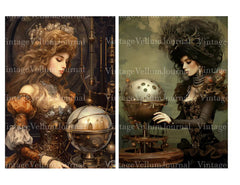 Steampunk Witches Junk Journal Pages - CraftNest - Digital Crafting and Art