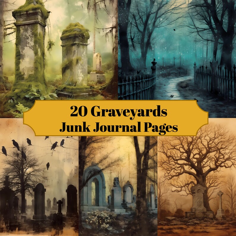 Graveyards Junk Journal Pages - CraftNest