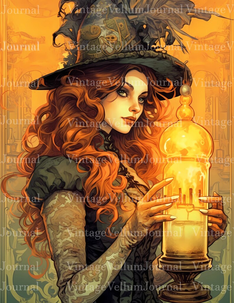 Steampunk Witches Junk Journal Pages - CraftNest - Digital Crafting and Art