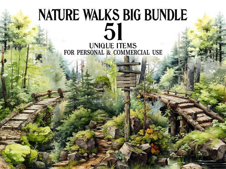 Nature Walks Clipart - CraftNest