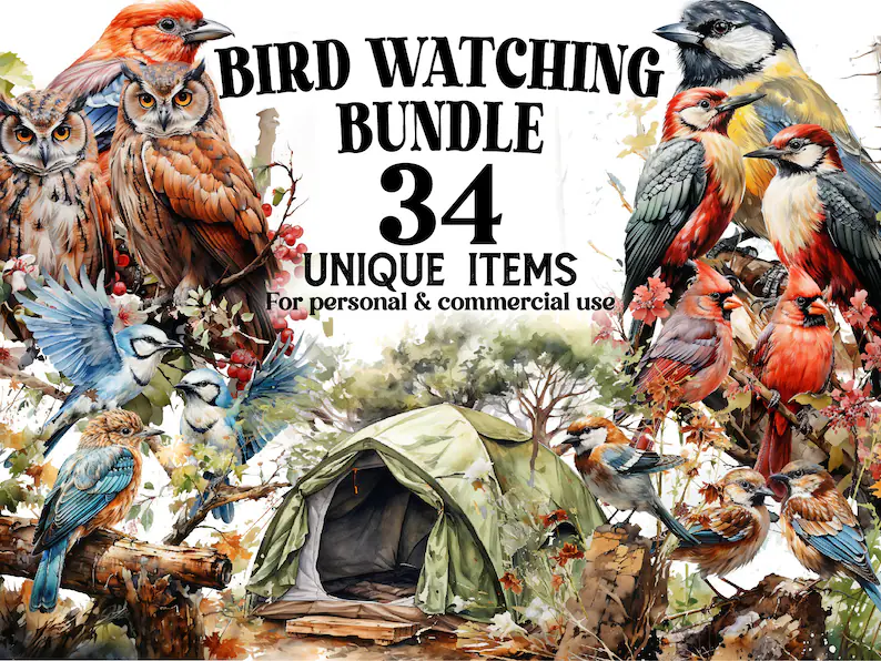 Bird Watching Clipart - CraftNest