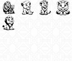 Baby Lions SVG Bundle - CraftNest - Digital Crafting and Art