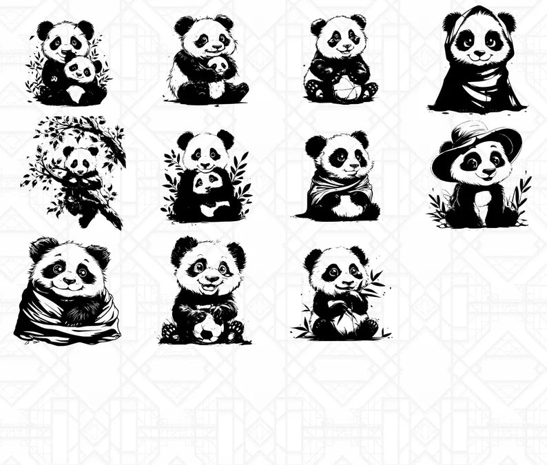 Baby Pandas SVG Bundle