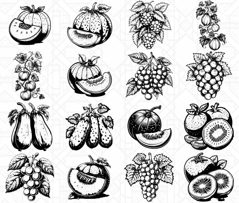 Vine Fruits SVG Bundle - CraftNest - Digital Crafting and Art