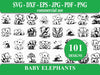 Baby Elephants SVG Bundle
