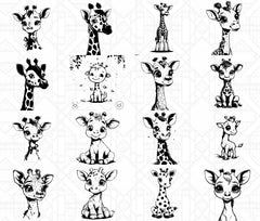 Baby Giraffes SVG Bundle - CraftNest - Digital Crafting and Art