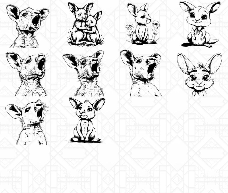 Baby Kangaroos SVG Bundle - CraftNest - Digital Crafting and Art