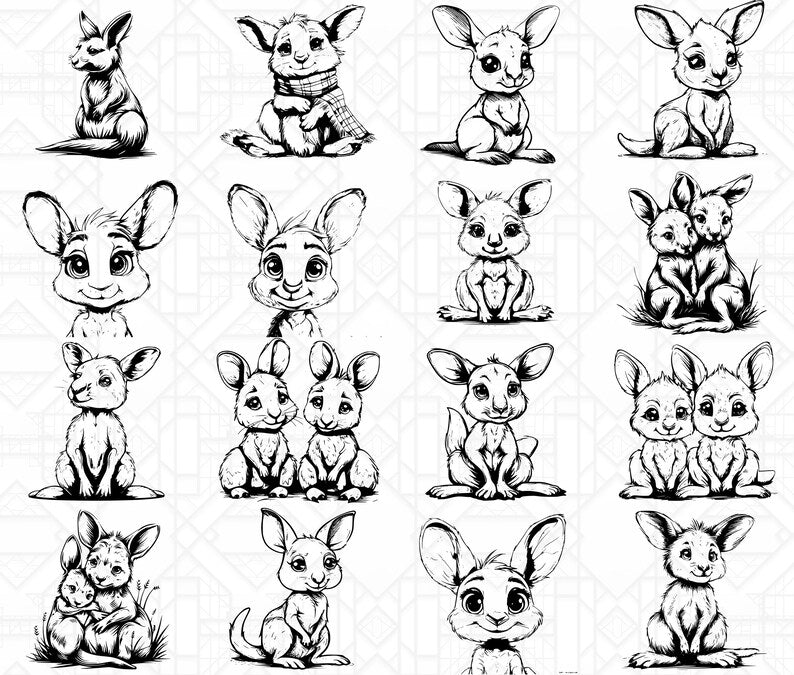 Baby Kangaroos SVG Bundle - CraftNest - Digital Crafting and Art