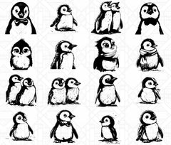 Baby Penguins SVG Bundle - CraftNest - Digital Crafting and Art