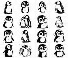 Baby Penguins SVG Bundle - CraftNest - Digital Crafting and Art