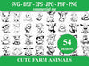 Niedliche Nutztiere SVG -Bündel