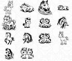 Cute Horses SVG Bundle - CraftNest - Digital Crafting and Art