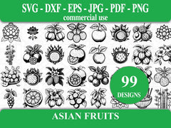 Asian Fruits SVG Bundle - CraftNest - Digital Crafting and Art