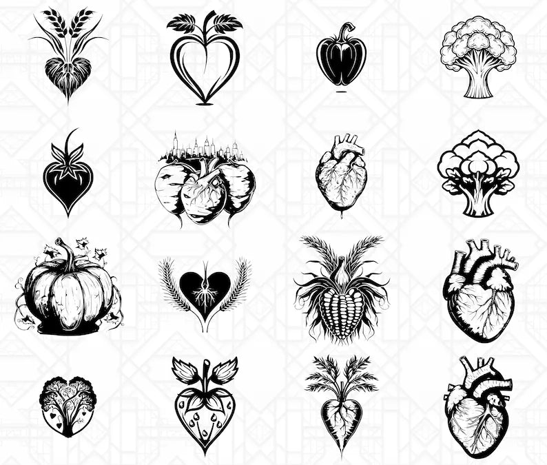 Heart-Shaped Fruits SVG Bundle - CraftNest - Digital Crafting and Art