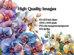 Orchids Flowers Clipart - CraftNest - Digital Crafting and Art