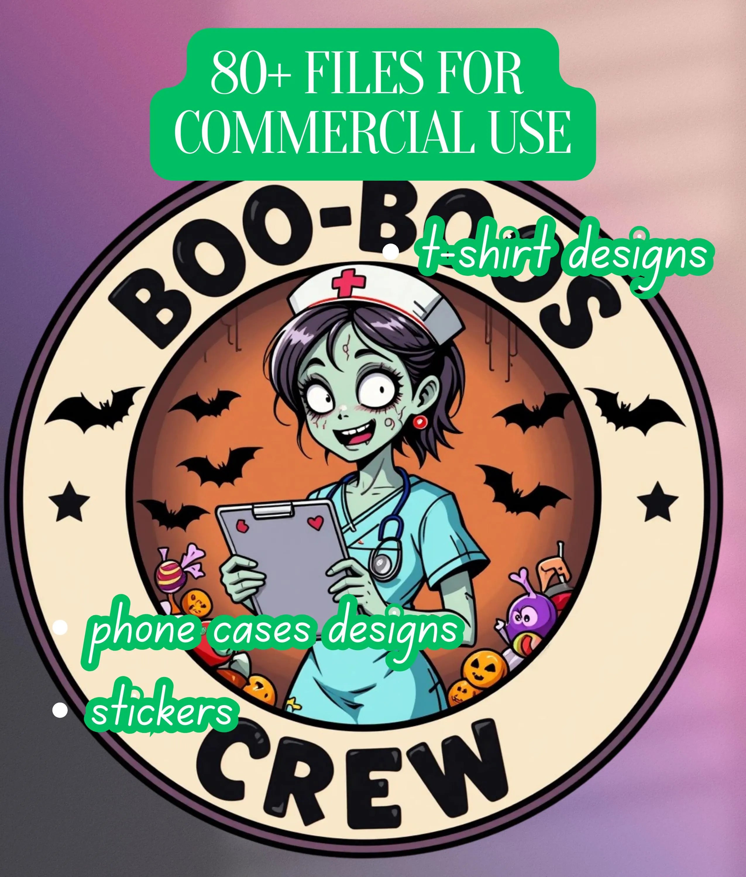 Zombie Nurse Clipart Bundle