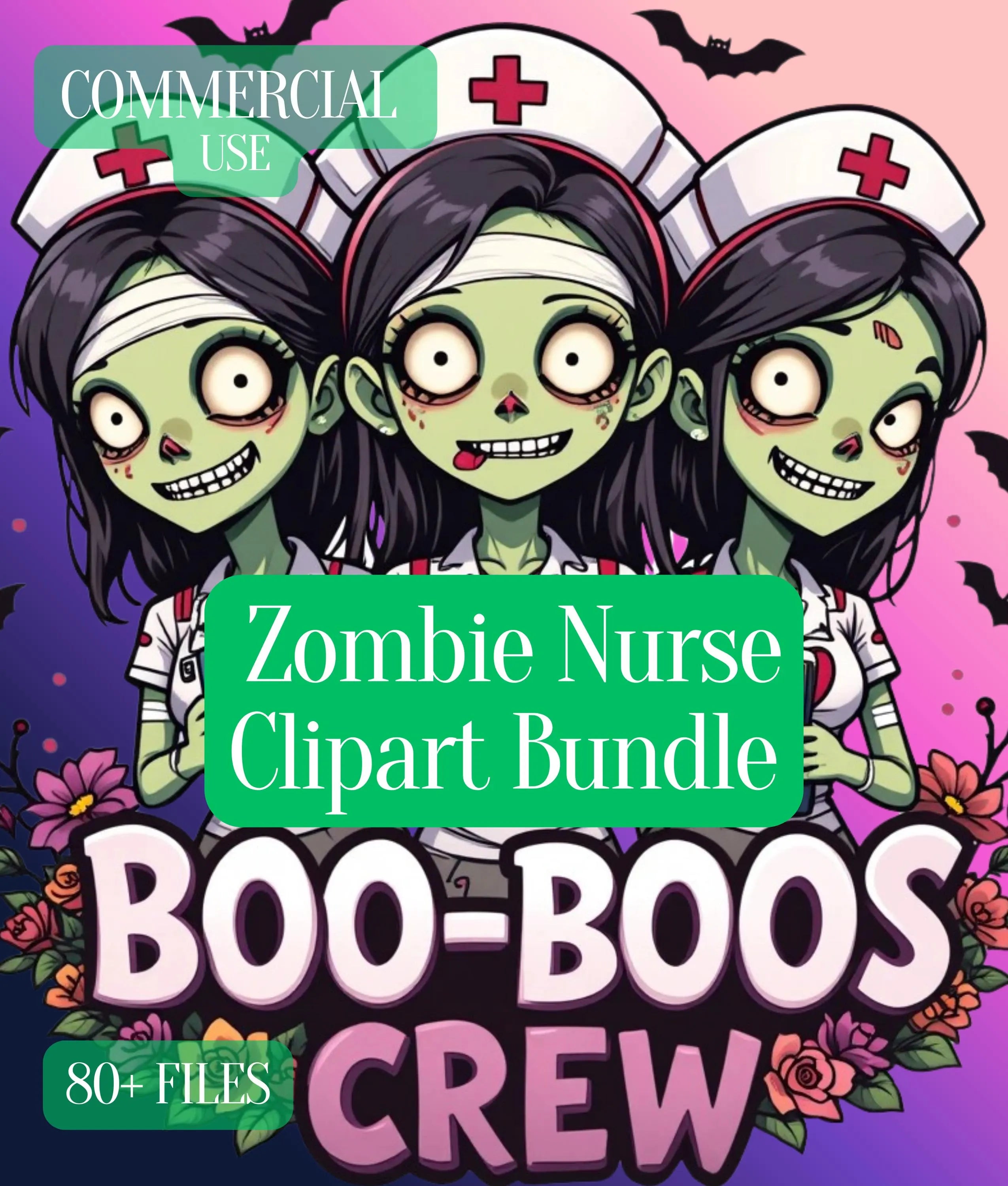 Zombie Nurse Clipart Bundle