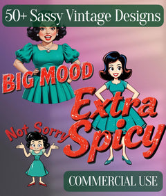 Vintage Sassy Clipart Bundle - CraftNest - Digital Crafting and Art