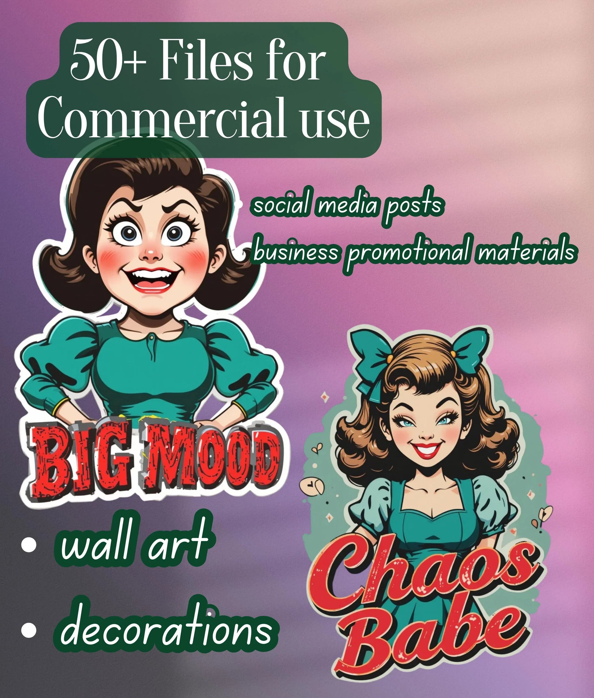Vintage Sassy Clipart Bundle - CraftNest - Digital Crafting and Art