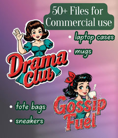 Vintage Sassy Clipart Bundle - CraftNest - Digital Crafting and Art