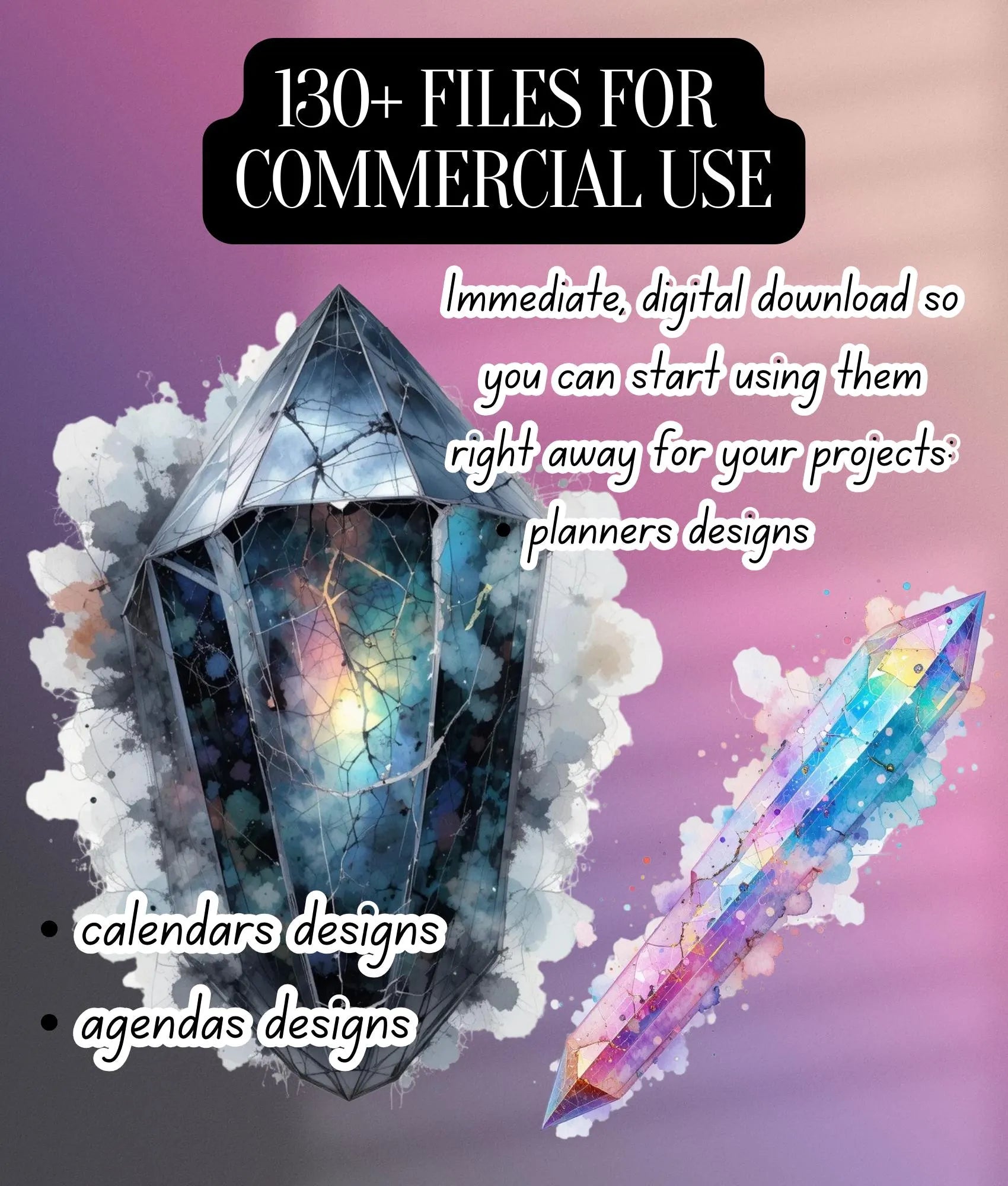Wiccan Holographic Clipart Bundle