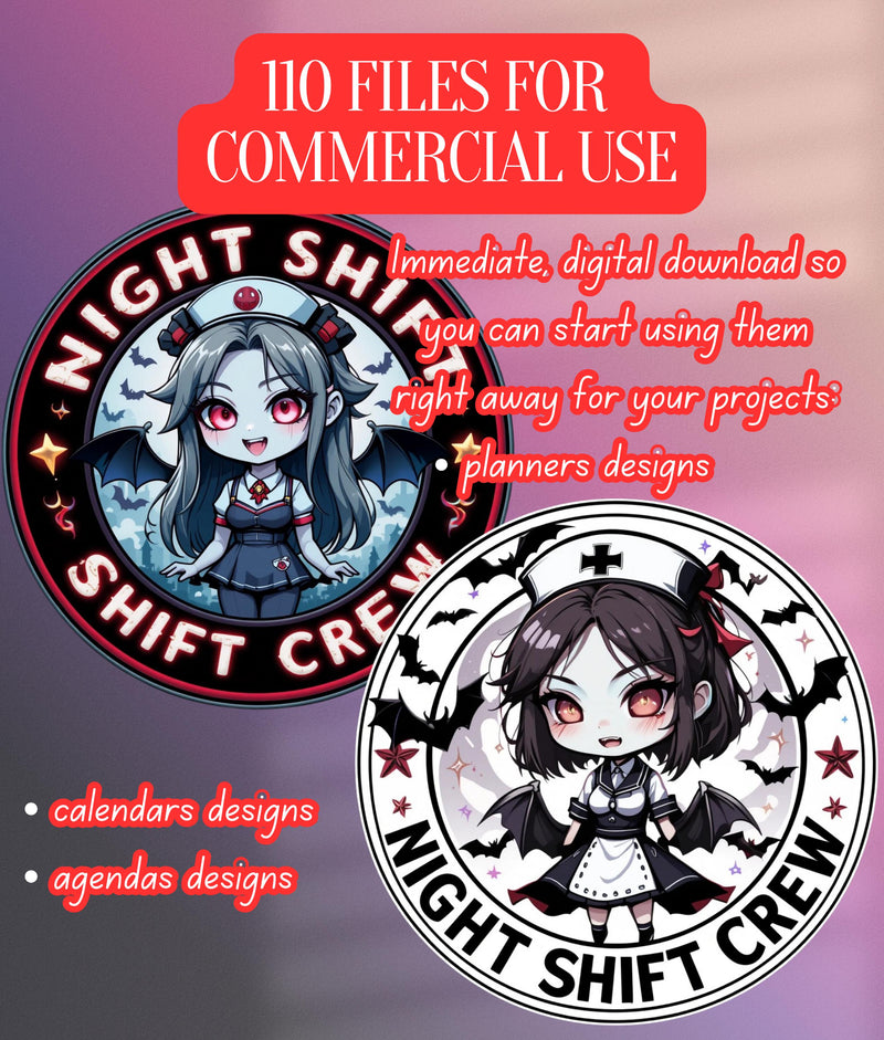 Vampire Nurse Clipart Bundle - CraftNest - Digital Crafting and Art