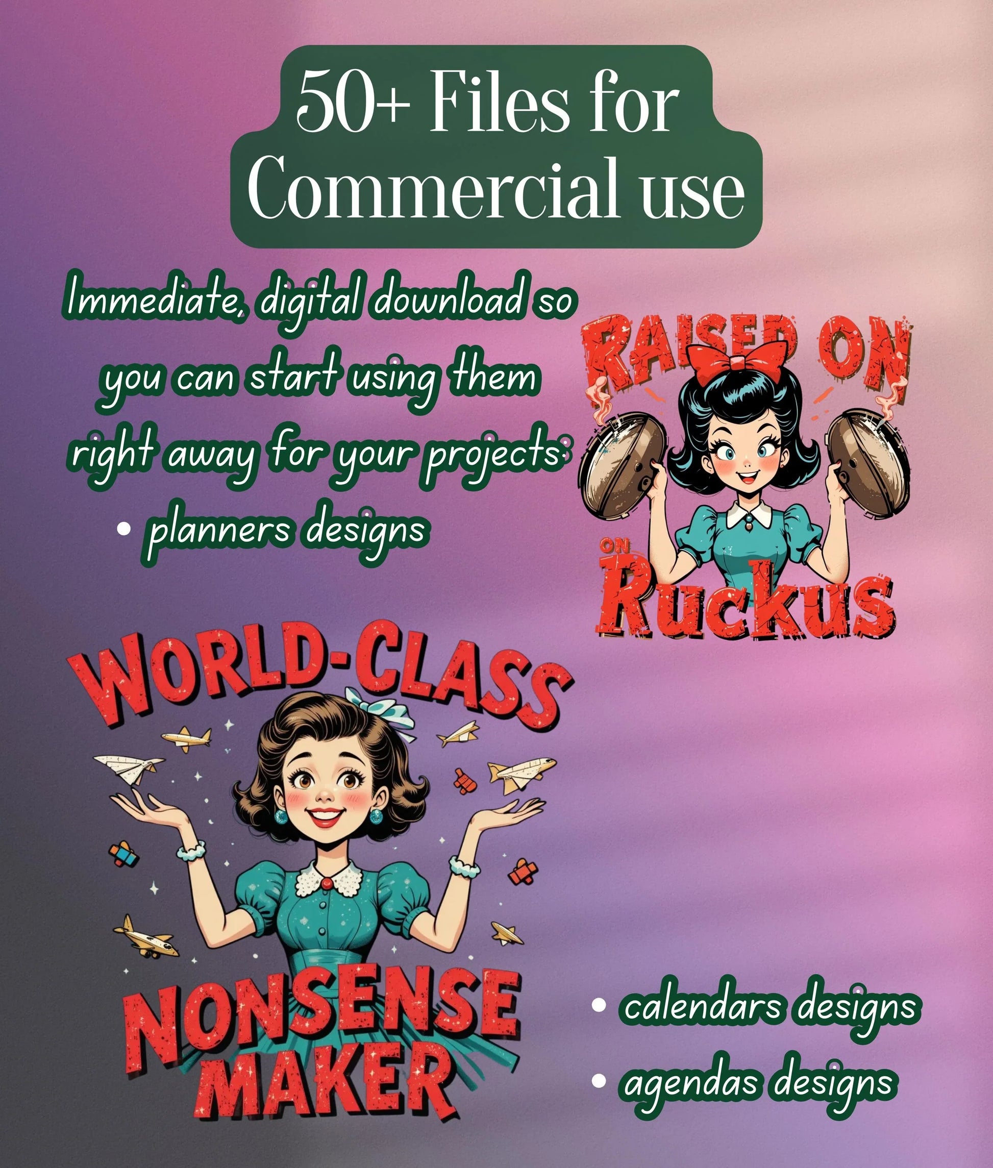 Vintage Sassy Clipart Bundle - CraftNest - Digital Crafting and Art