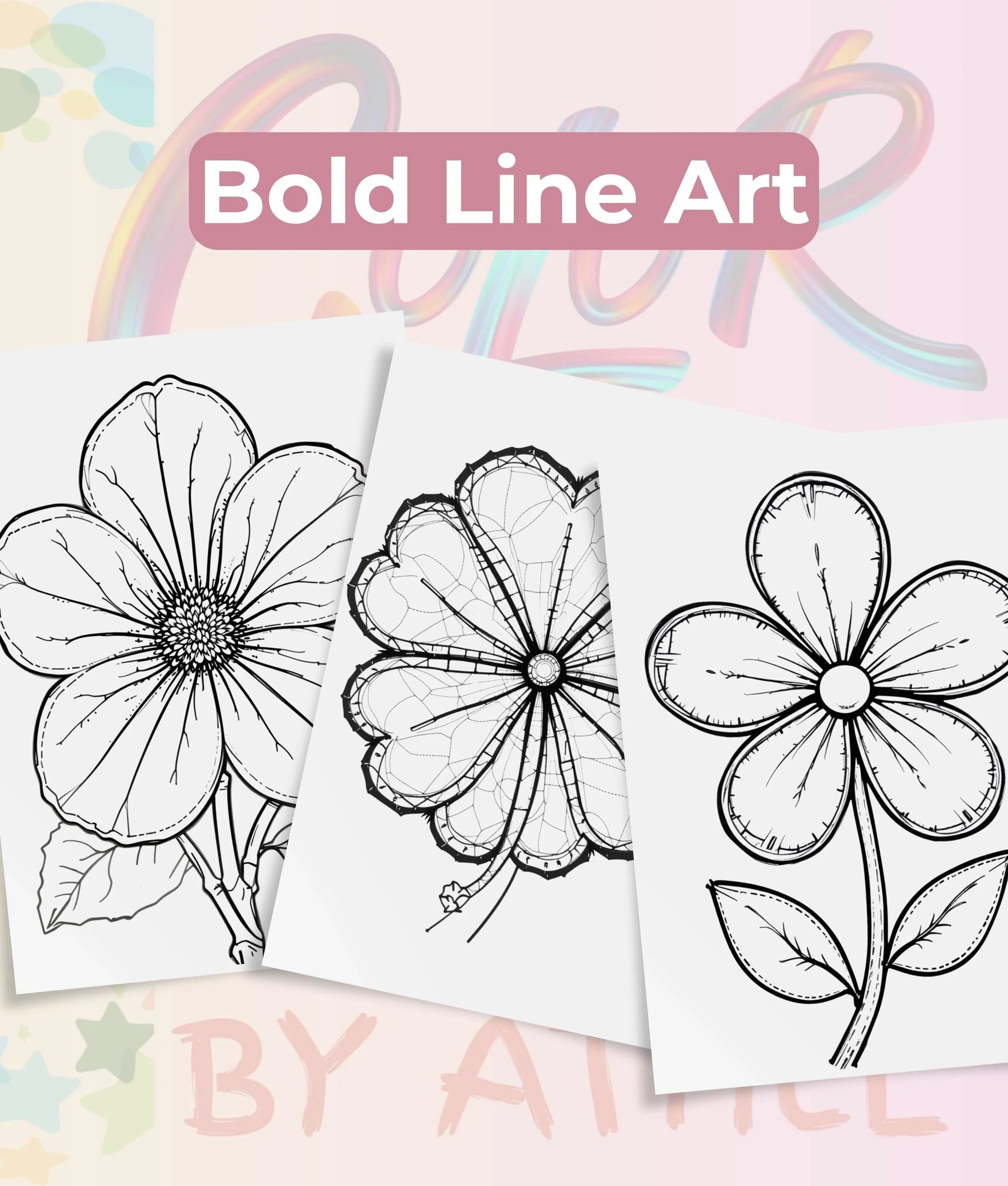 Patchwork Flowers Coloring Book Bundle - CraftNest - Digital Crafting and Art